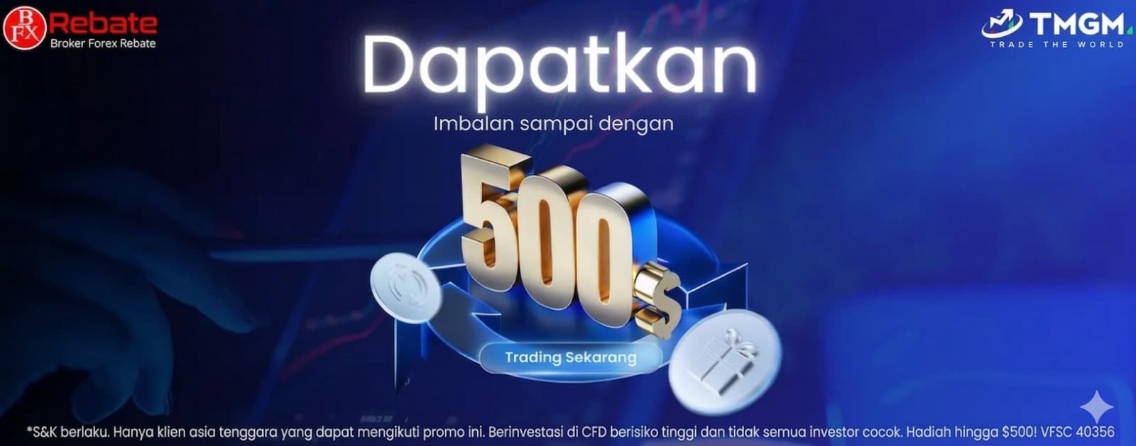 Promo Cashback – Dapatkan hadiah hingga $500!